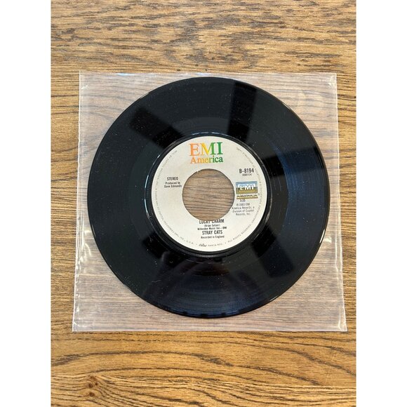 Stray Cats "Look At That Cadillac" Vinyl Record Single 1983 - Picture 2 of 3